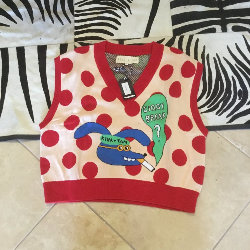 Kina and Tam sweater Vest size 3xl New (fits 2x)